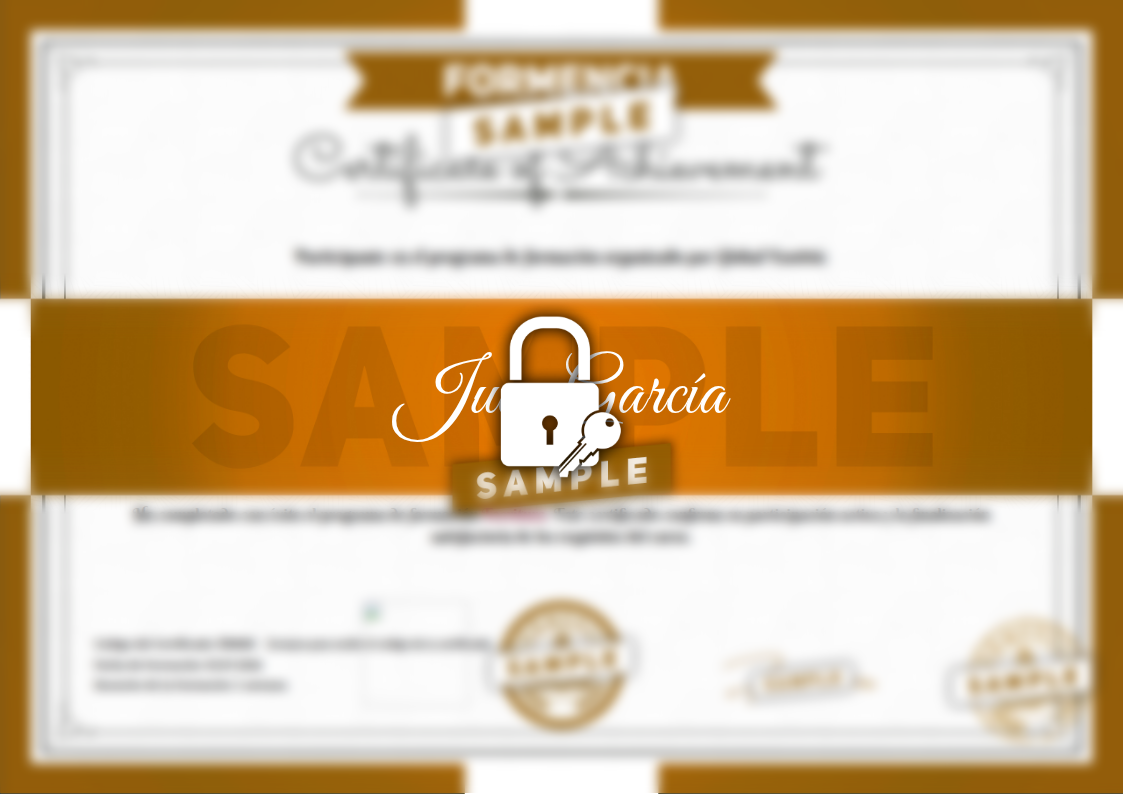 Certificado Escritura de Muestra